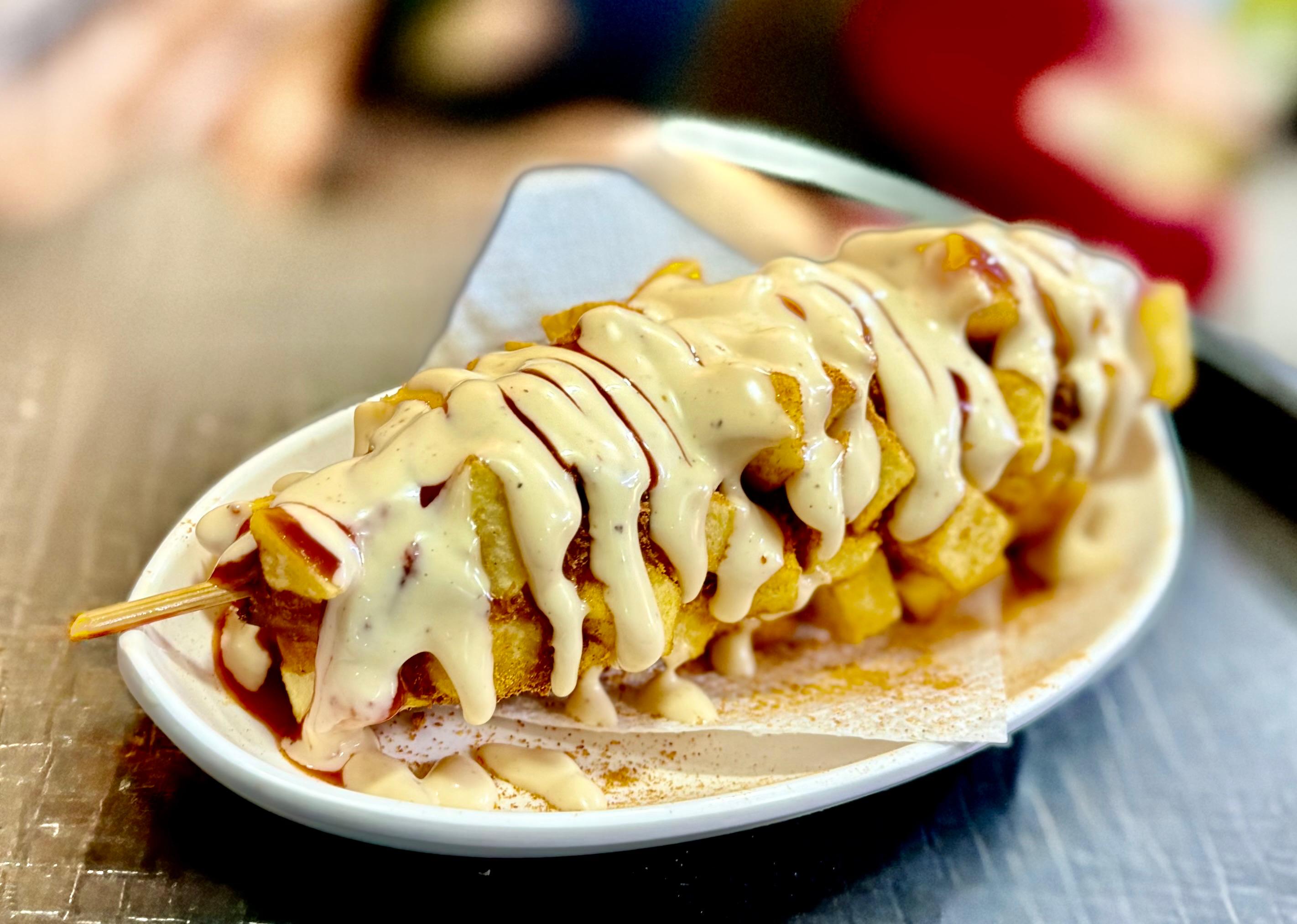 Sujus's Full Cheese Potato corndog