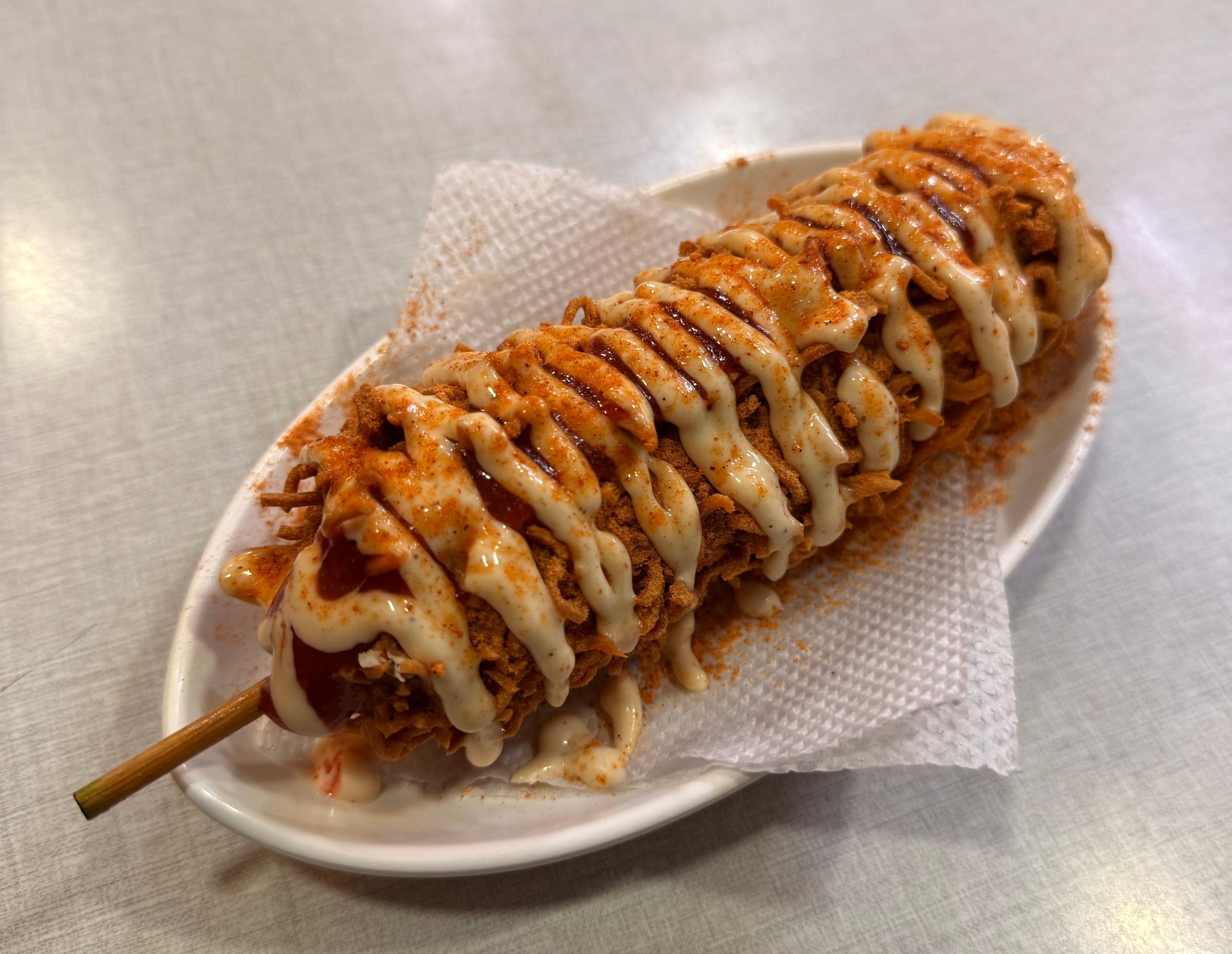 Sujus's Full Cheese Ramen corndog